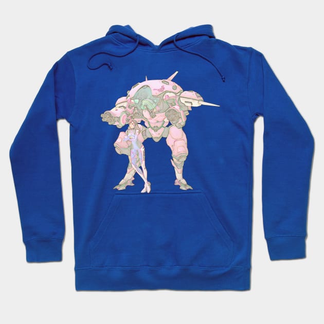 Overwatch D. Va and Mech Hoodie by Green_Shirts